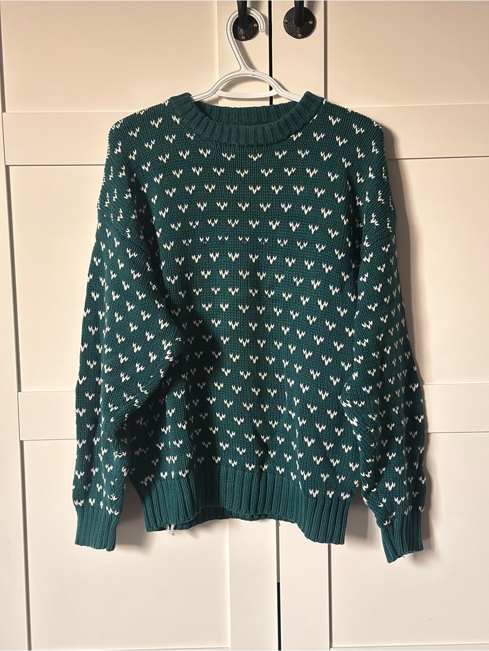 Eddie Bauer Green Crewneck Cotton Sweater